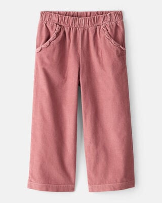 Toddler  Heart Embroidered Iconic Denim Wide Leg Jeans - Cowboy Wash