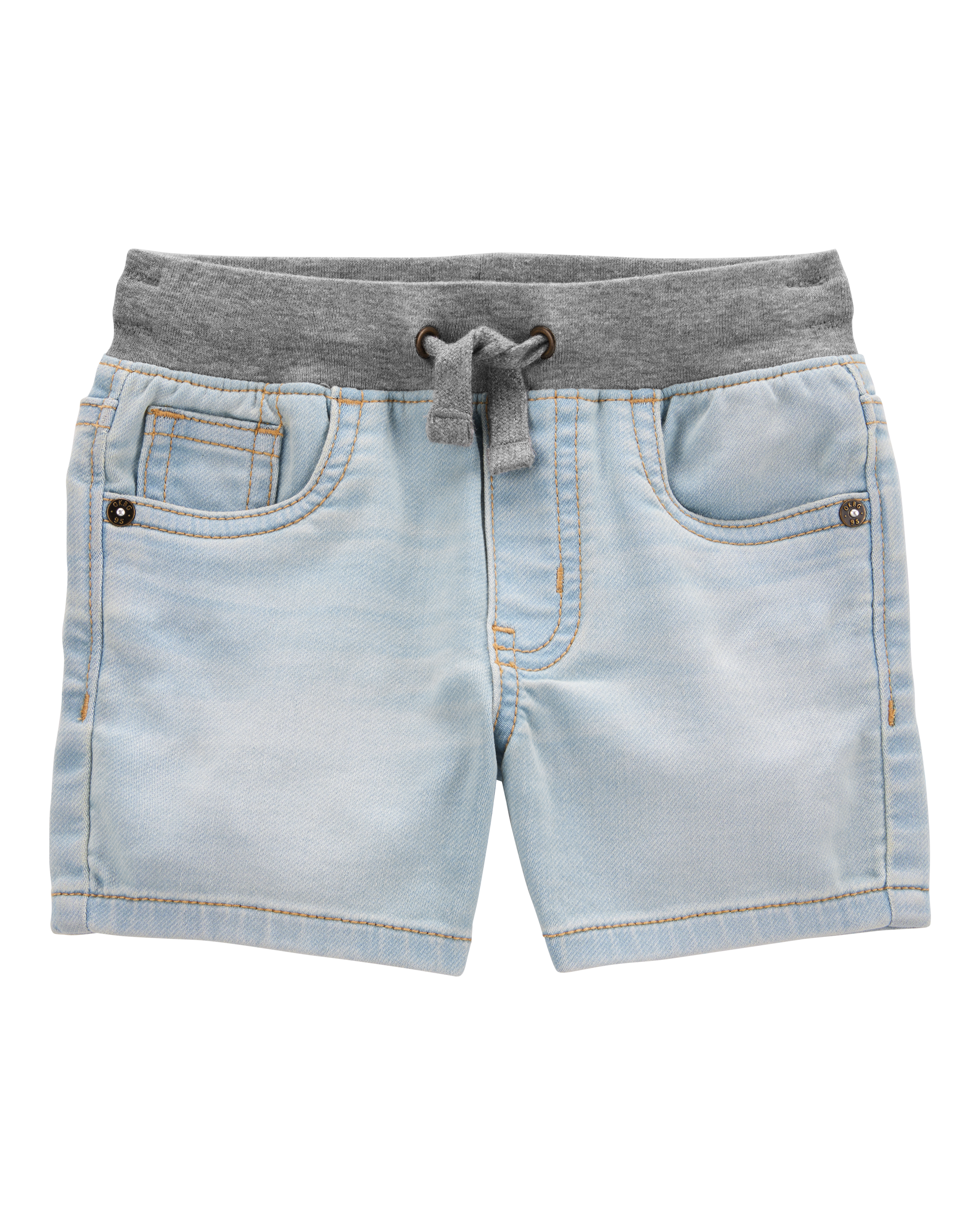 Baby Pull-On Denim Short - Light Blue Wash