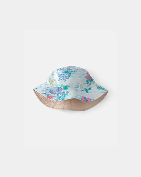 toddler boy tropical beach reversible bucket swim hat