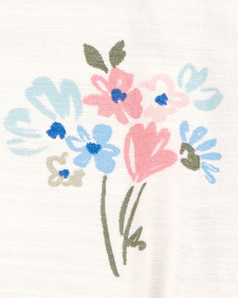  Product image 3 of Baby Floral Linen Look-alike Bubble Romper-Ivory