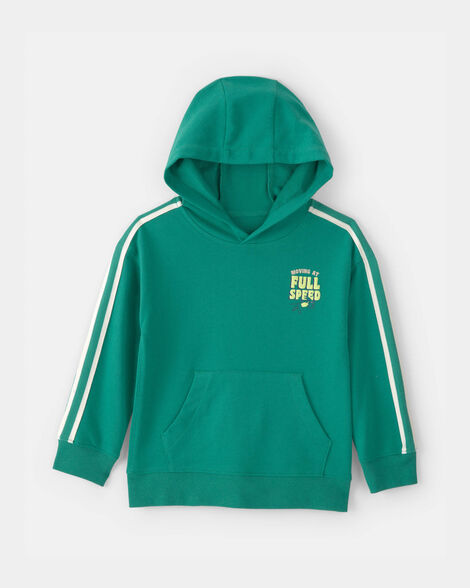 toddler boy 'full speed' french terry hoodie - green