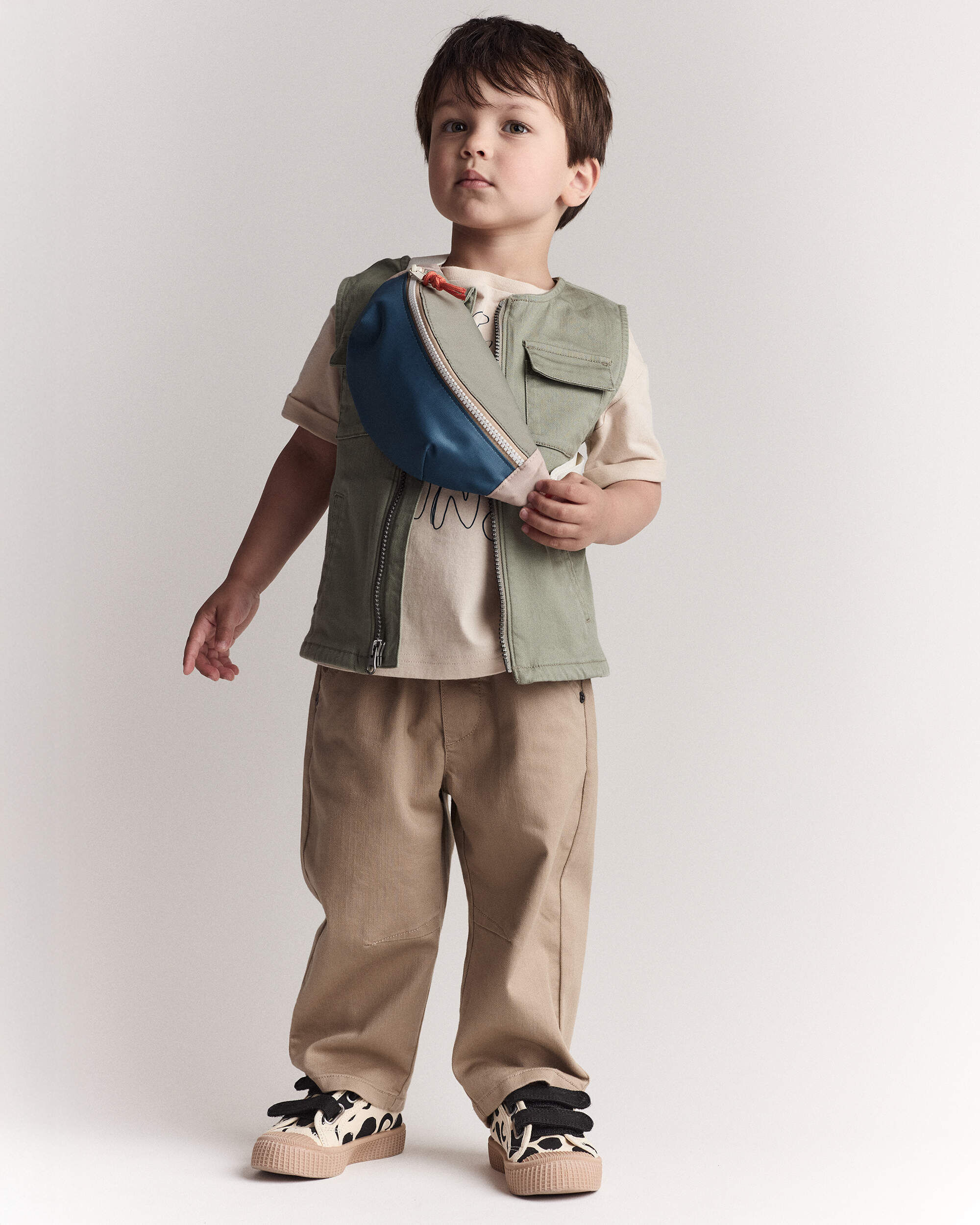Toddler Zip-Up Vest - Olive