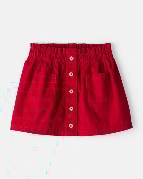 toddler girl corduroy skirt - red