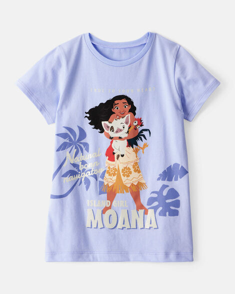 girls disney© moana short-sleeve graphic tee - blue