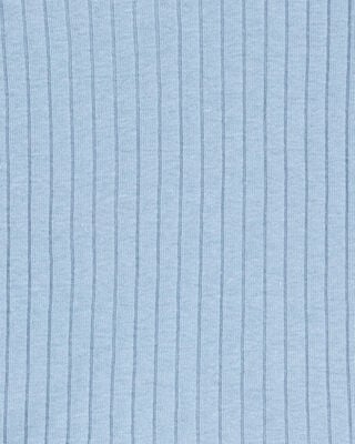 Product image 2 of Toddler Solid Ribbed Cotton Blend 2-Piece Pajamas - Blue