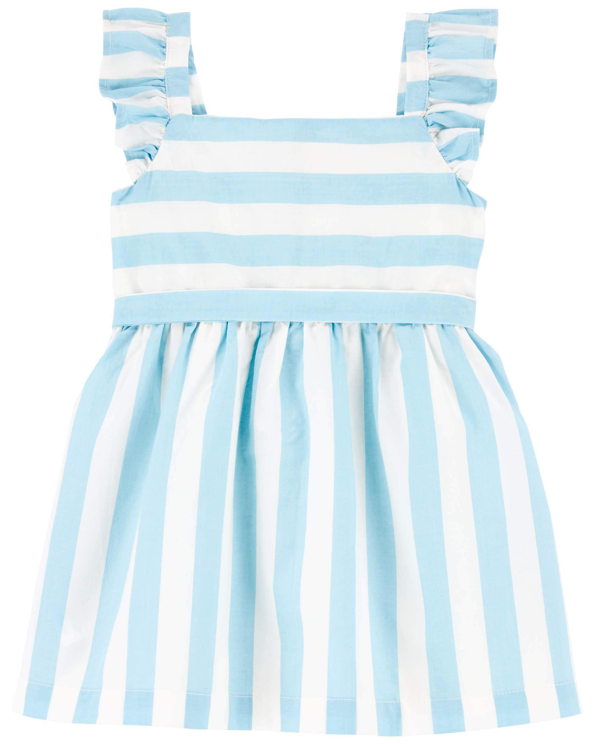 Baby Striped Flutter Dress Carter s Carter s