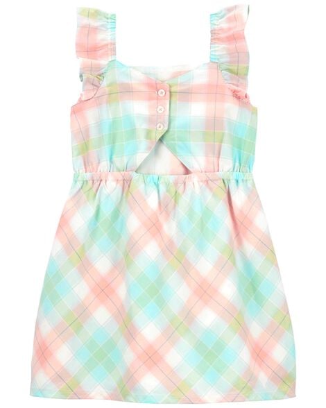  Product image 2 of Toddler Plaid Flutter Dress