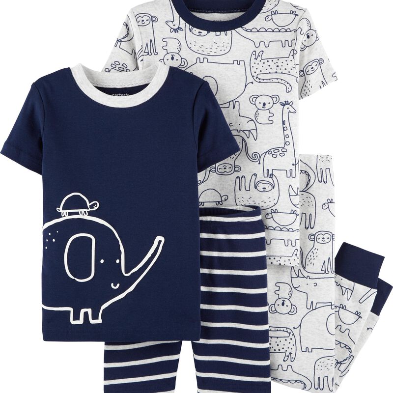 4Piece 100 Snug Fit Cotton PJs