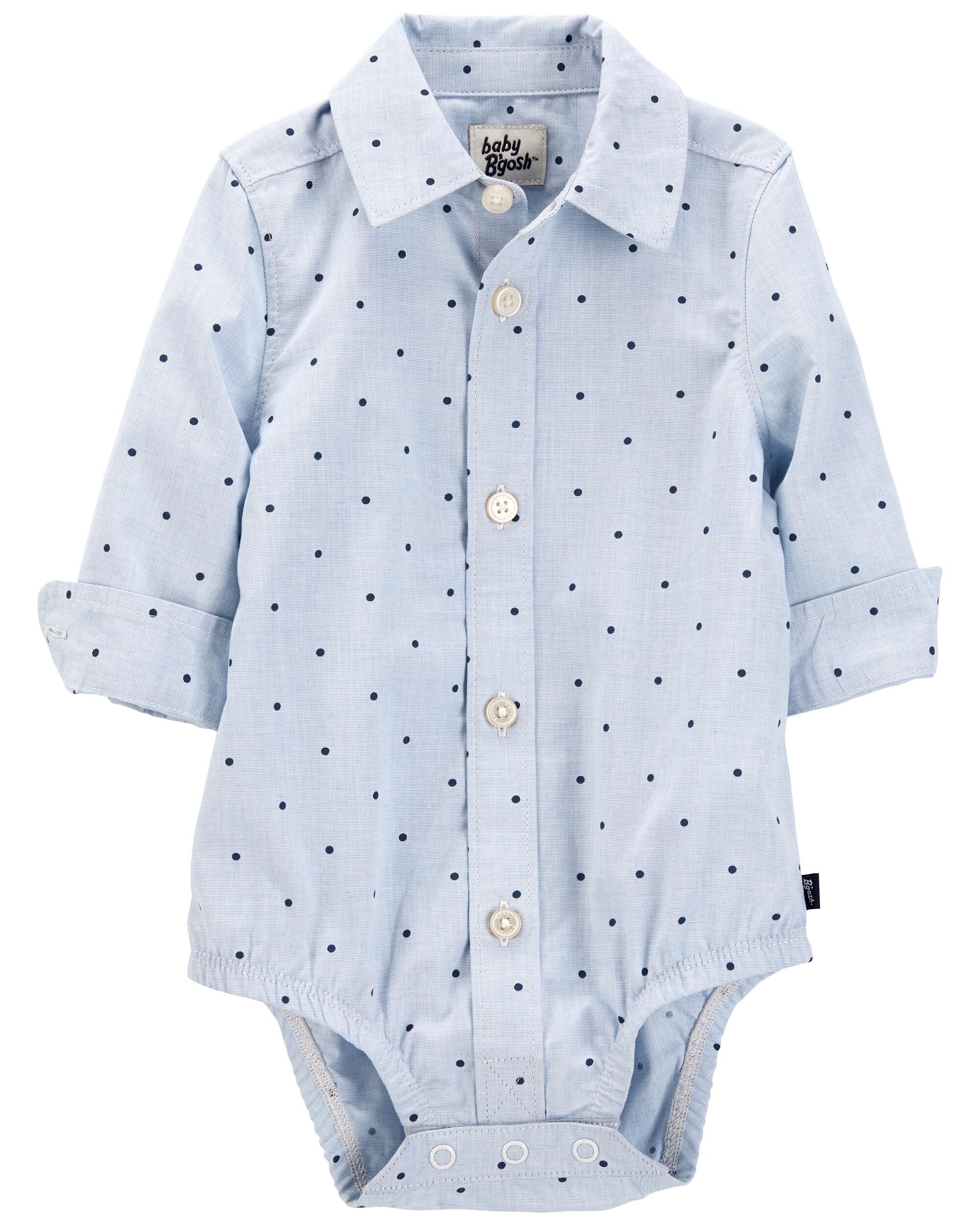 Baby Polka Dot Button-Front Bodysuit - OshKosh | Carter's