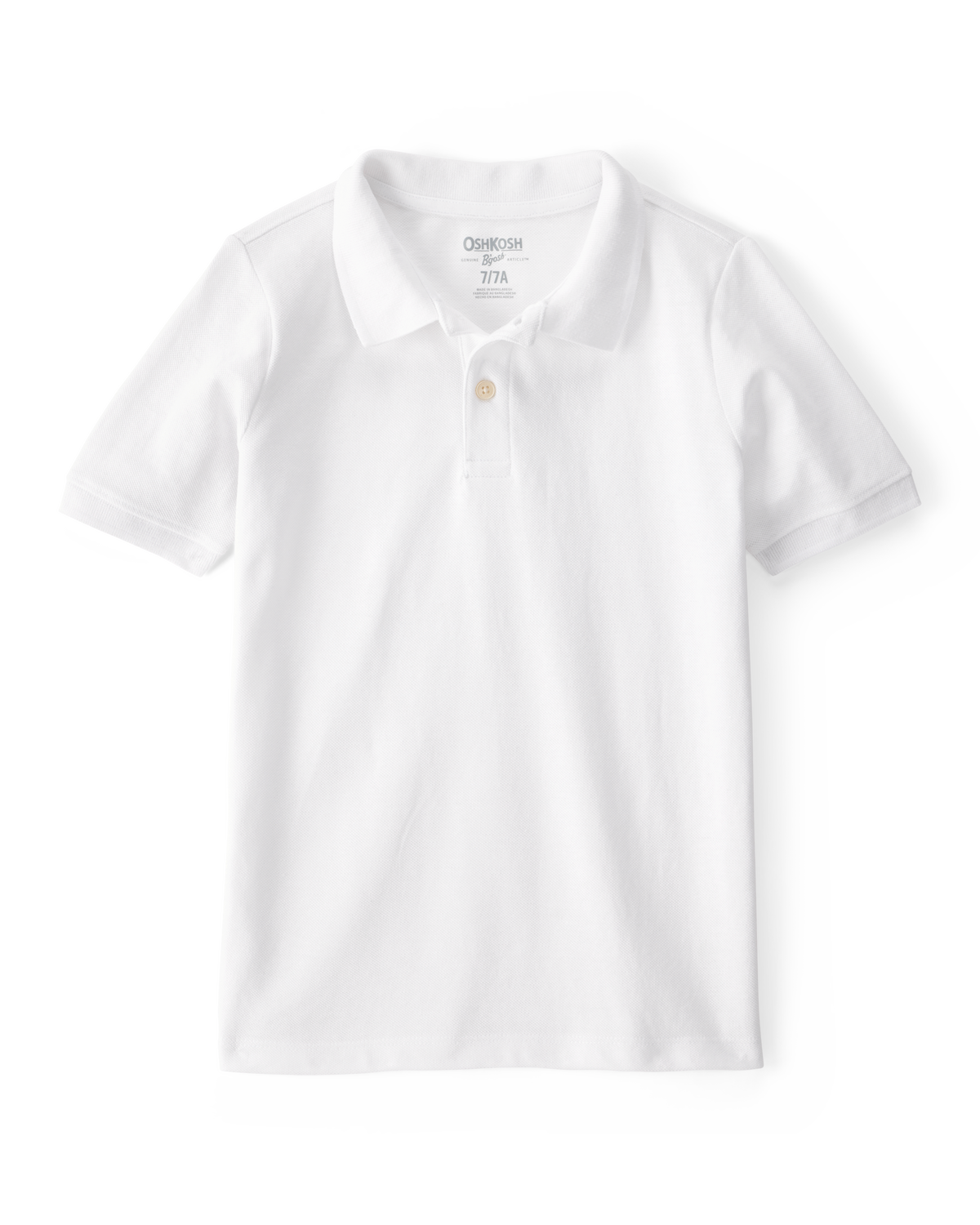 Tシャツ・カットソー A.P.C. Carter Logo Regular Fit Short Sleeve Polo Shirt White Kid White Piqué Polo Shirt - OshKosh | Carter's
