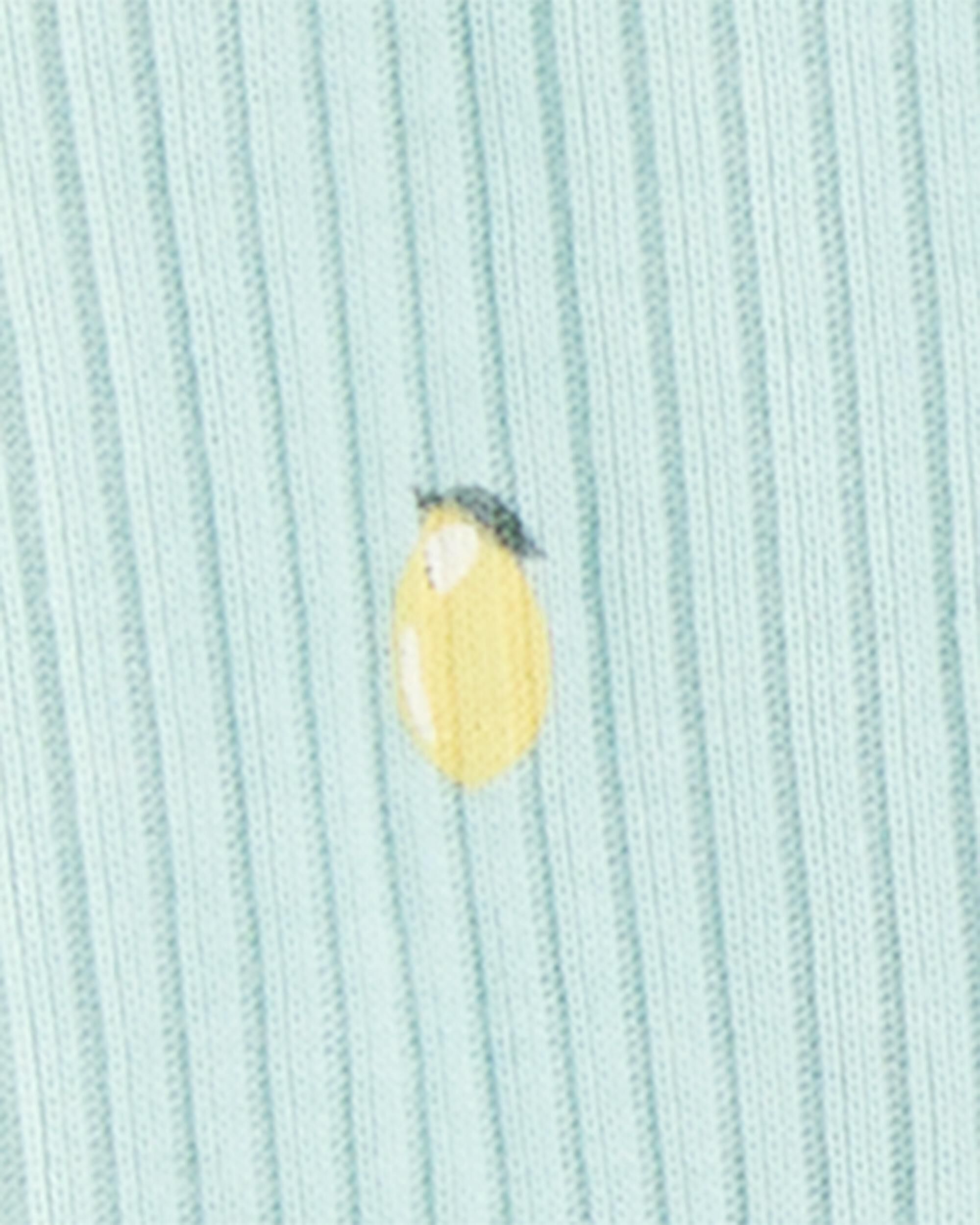 Baby 2-Piece Lemon 2-Way Zip Sleep & Play Pajamas - Blue