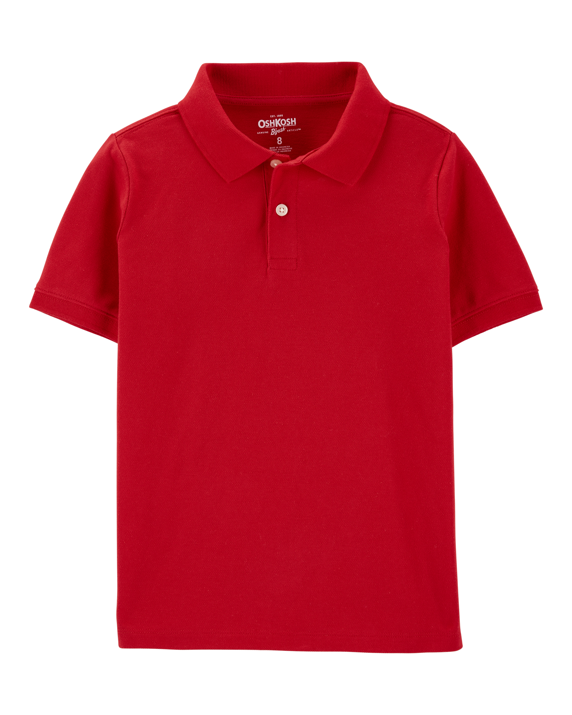 Boys Piqué Polo Shirt - Ruby