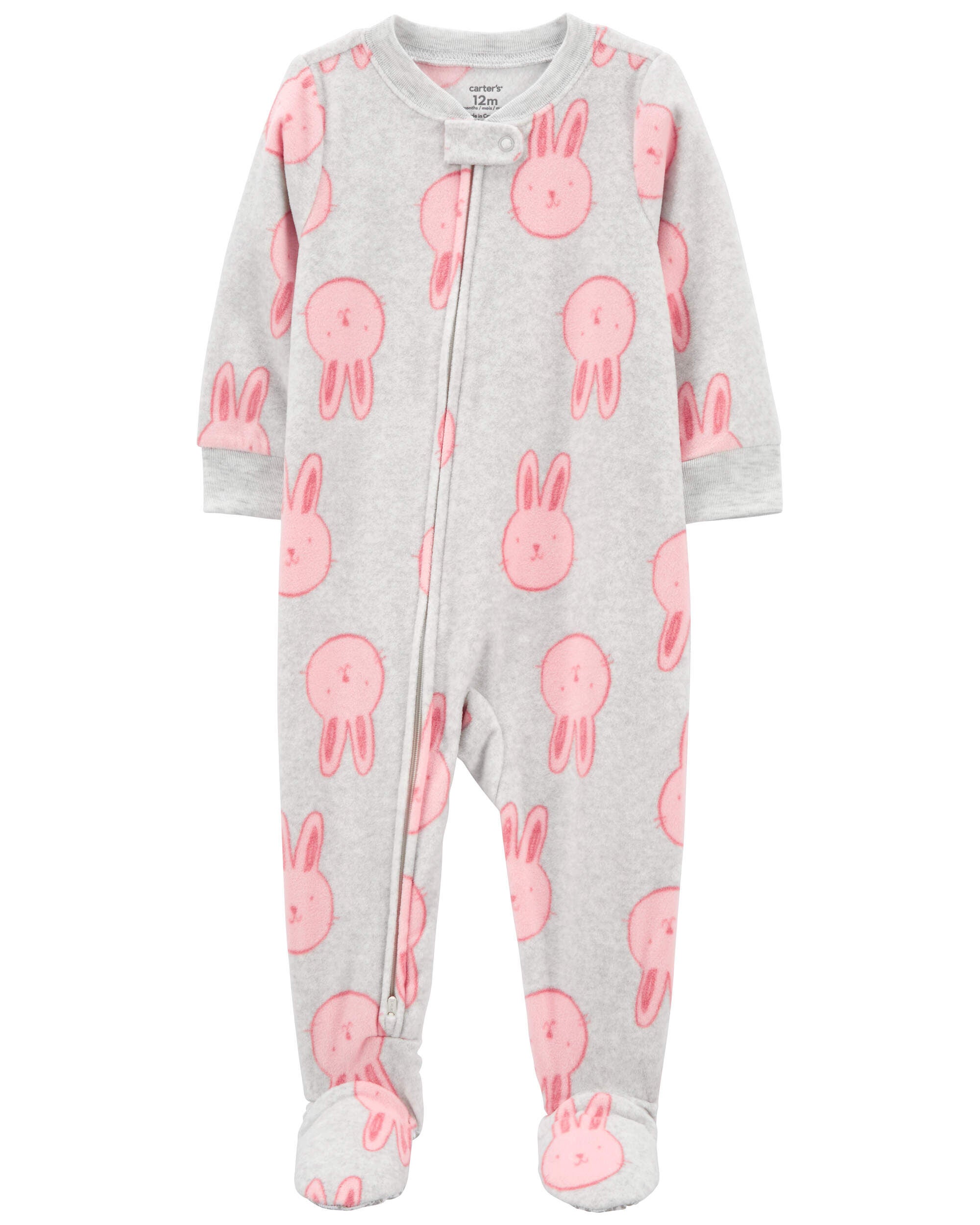 Baby 1 Piece Bunny Fleece Pajamas Carter s Carter s