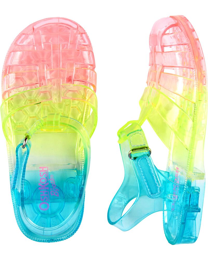 oshkosh rainbow jelly sandals