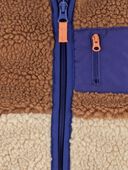 Brown/Blue - Toddler Zip-Up Sherpa Vest, Selected