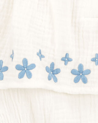 Product image 2 of Baby Floral Embroidered Bodysuit Dress - Ivory
