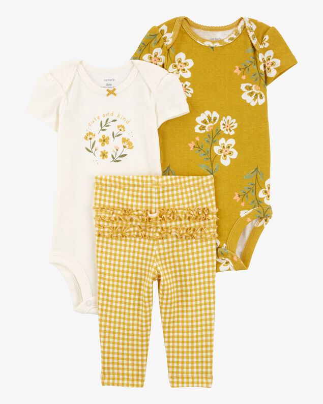 Product image 1 of Baby 3-Piece Floral Outfit Set