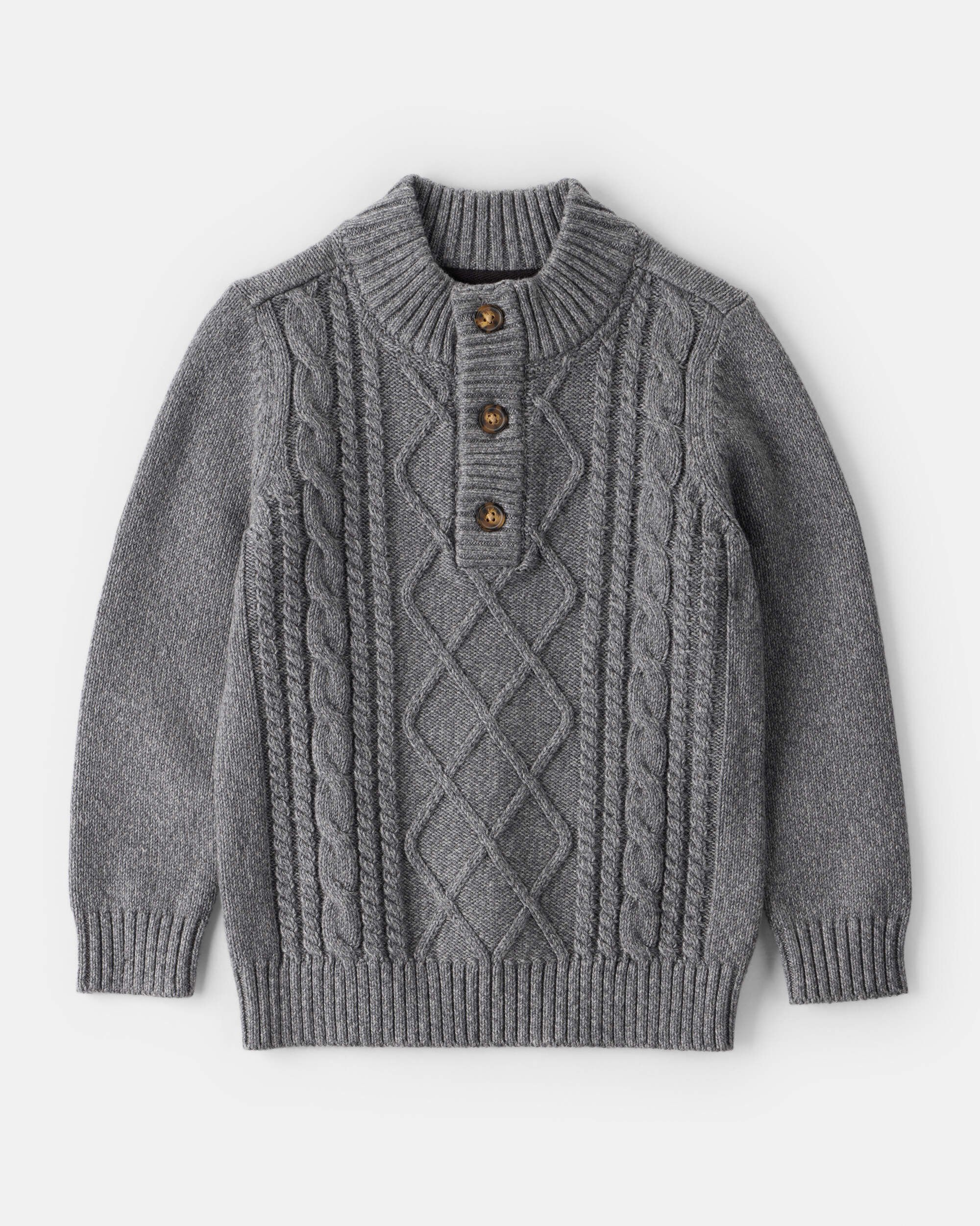 Toddler Boy Cable-Knit Long-Sleeve Sweater