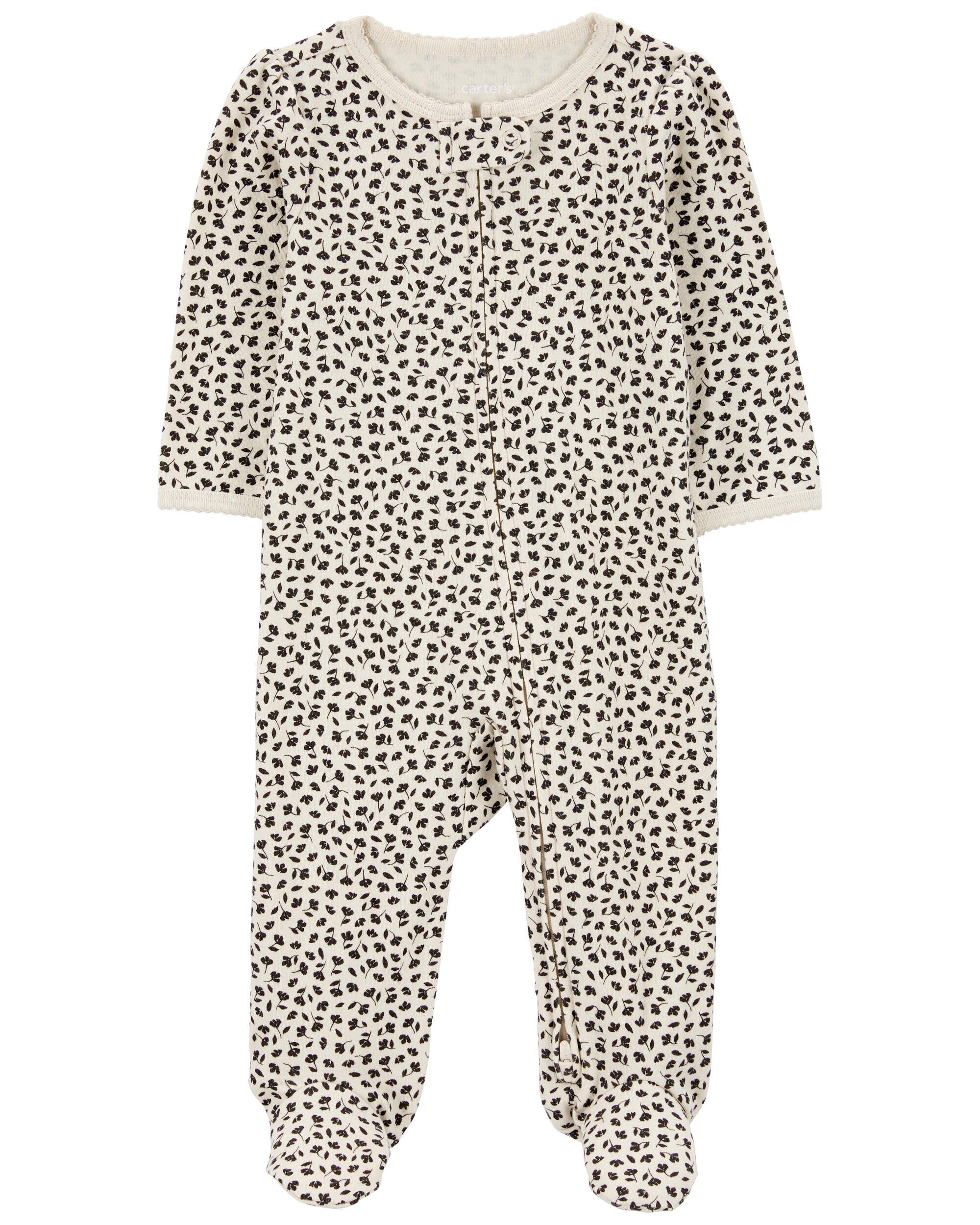 Baby Floral 2-Way Zip Cotton Sleep & Play Pajamas - Carter's