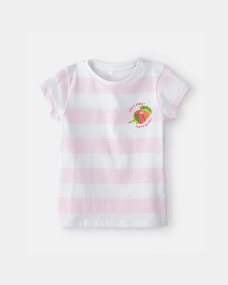 toddler girl the very hungry caterpillar™ striped graphic tee - pink/white