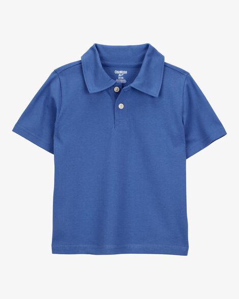  Product image 1 of Toddler Pique Uniform Polo Shirt - Blue