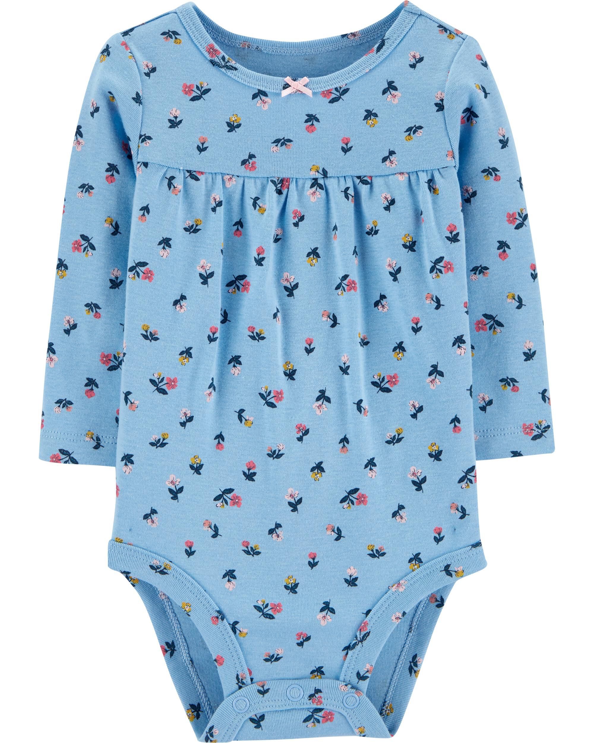 Baby Multi Floral Long-Sleeve Bodysuit