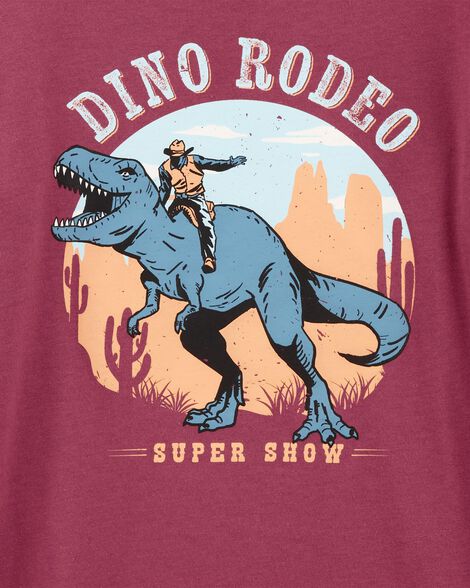  Product image 2 of Kid Dino Rodeo Long-Sleeve Graphic Tee - Red