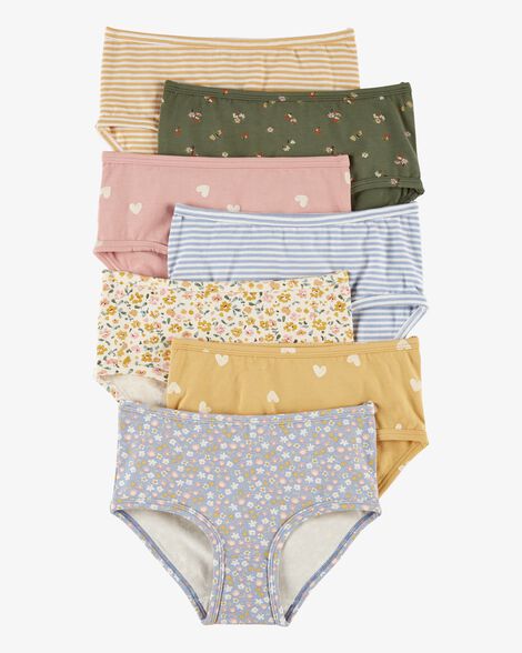  Product image 1 of Kid 7-Pack Floral Brief Stretch Cotton Underwear