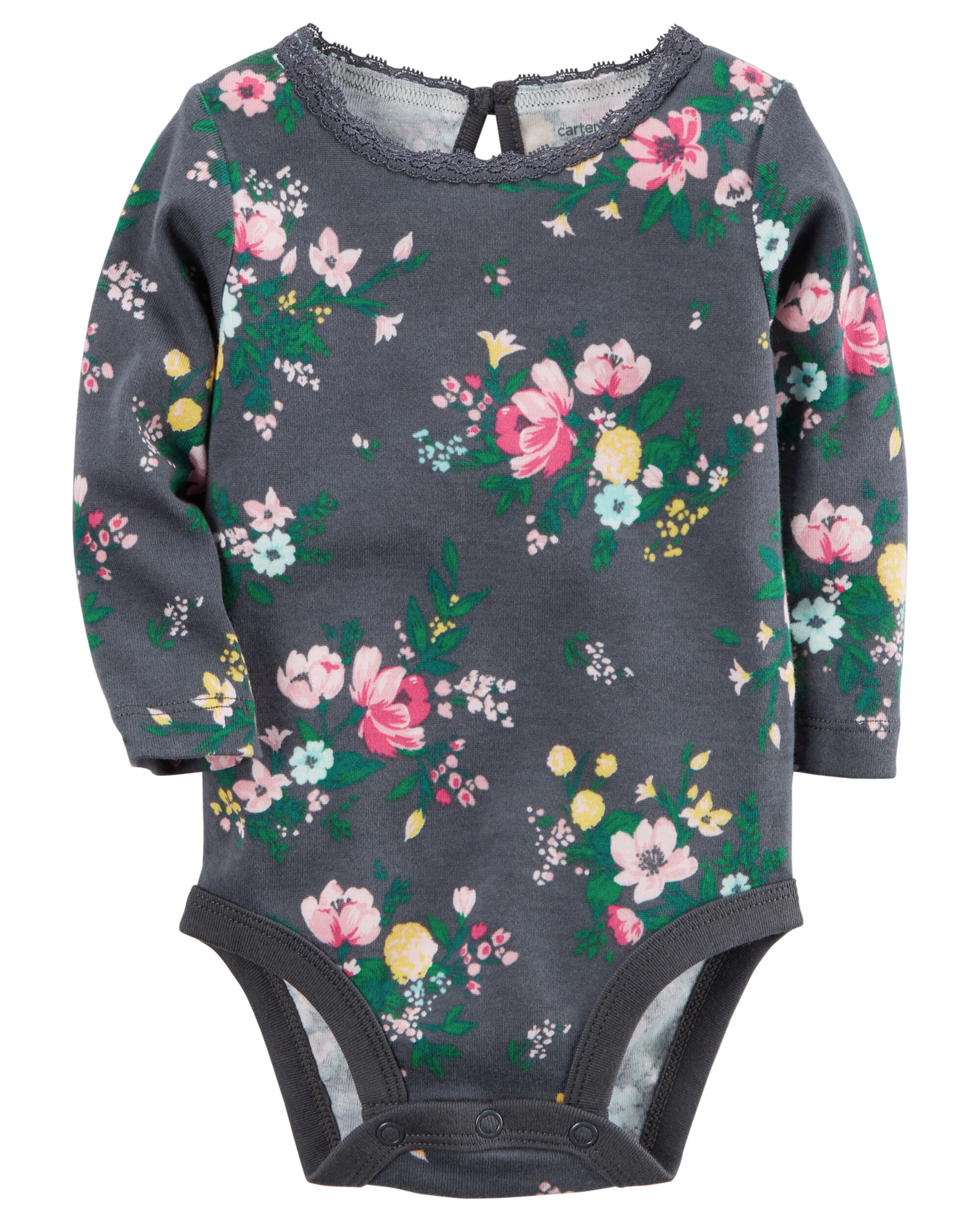 floral long sleeve onesie baby