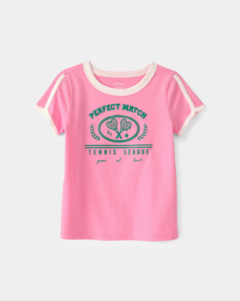 toddler girl 'perfect match' top - pink