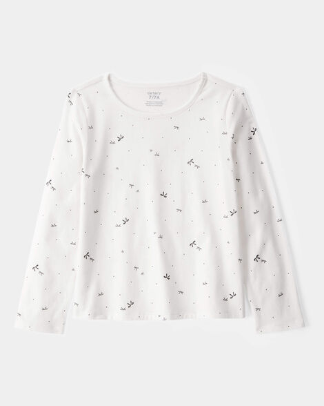Product image 3 of Kid 2-Piece Bow Print Tee & Tank Dress Set - Black/Ivory