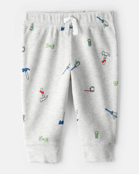 Baby Boy 2-Piece Firetruck Print Long-Sleeve Bodysuit & Pant Set - Blue