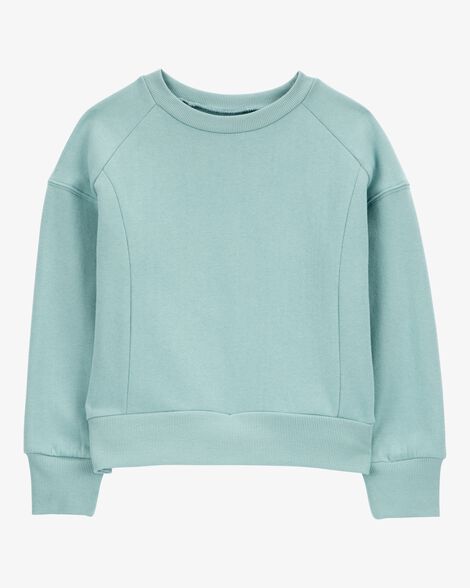  Product image 1 of Kid Fleece Cropped Boxy Fit Crew Neck Sweatshirt