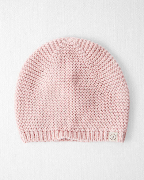 Baby Girl Organic Cotton Sweater Knit Cap