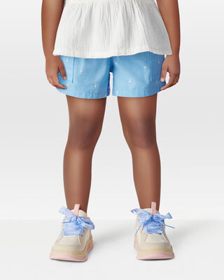 Product image 2 of Toddler Heart Drop Print Drawstring Shorts - Blue