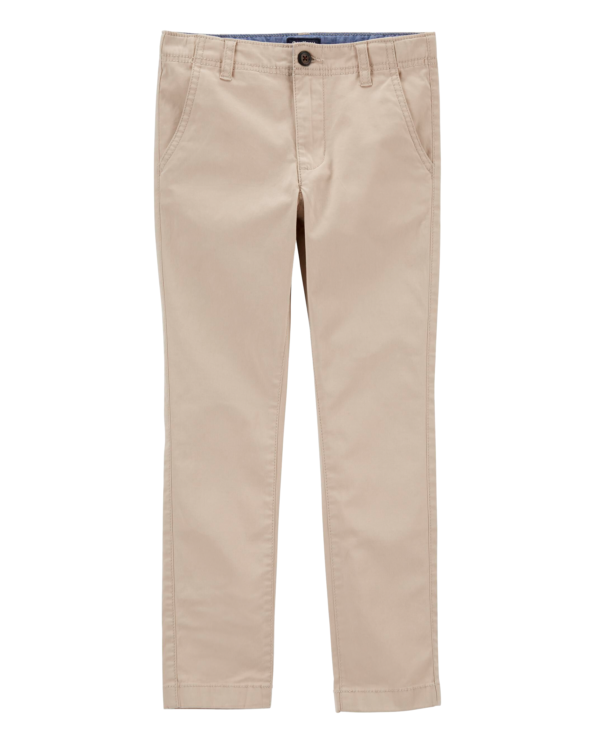 Boys Slim Stretch Chino Pants - Khaki