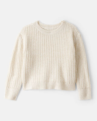 Girls Long-Sleeve Sweater - Brown