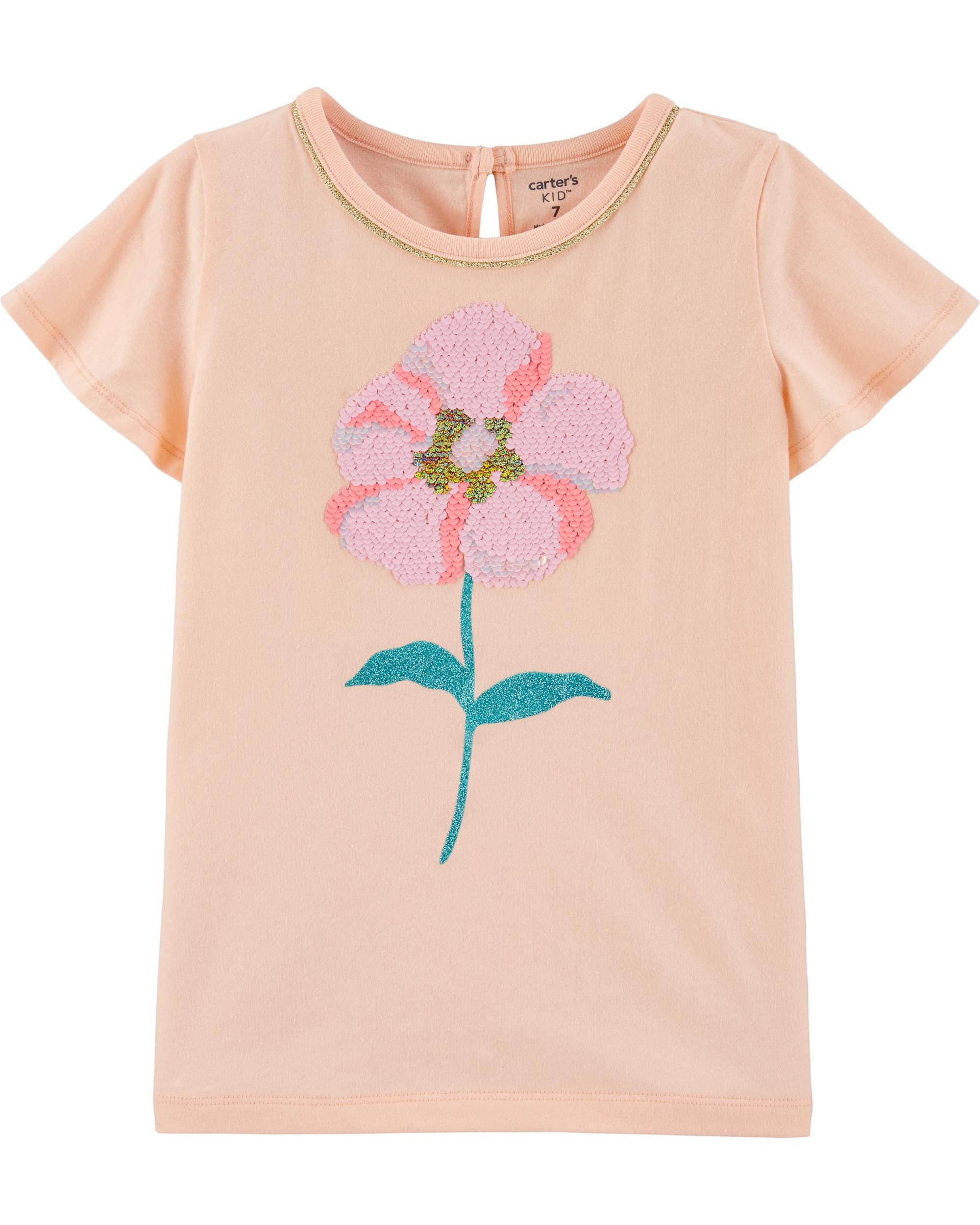 *CLEARANCE* Flip Sequin Flower Jersey Tee