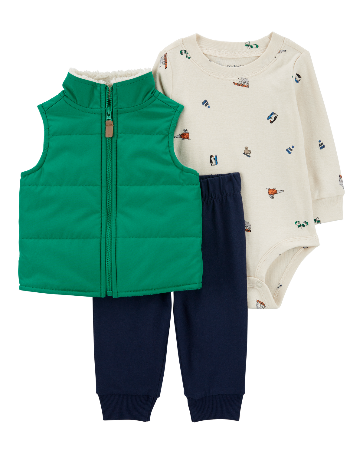 Toddler Boy Carter's Colorblock Zip-Up Puffer Vest