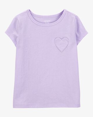 Product image 1 of Toddler Heart Pocket Short-Sleeve Fashion Top - Purple
