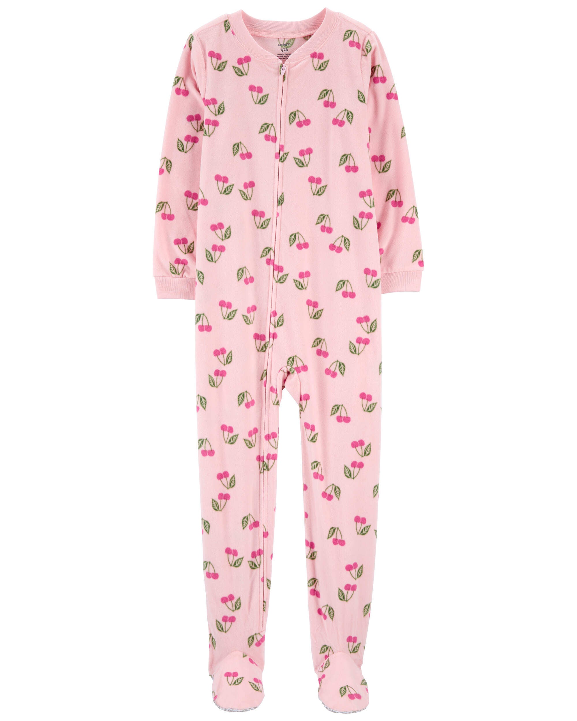 Kid 1 Piece Cherry Fleece Footie Pajamas Carter s Carter s