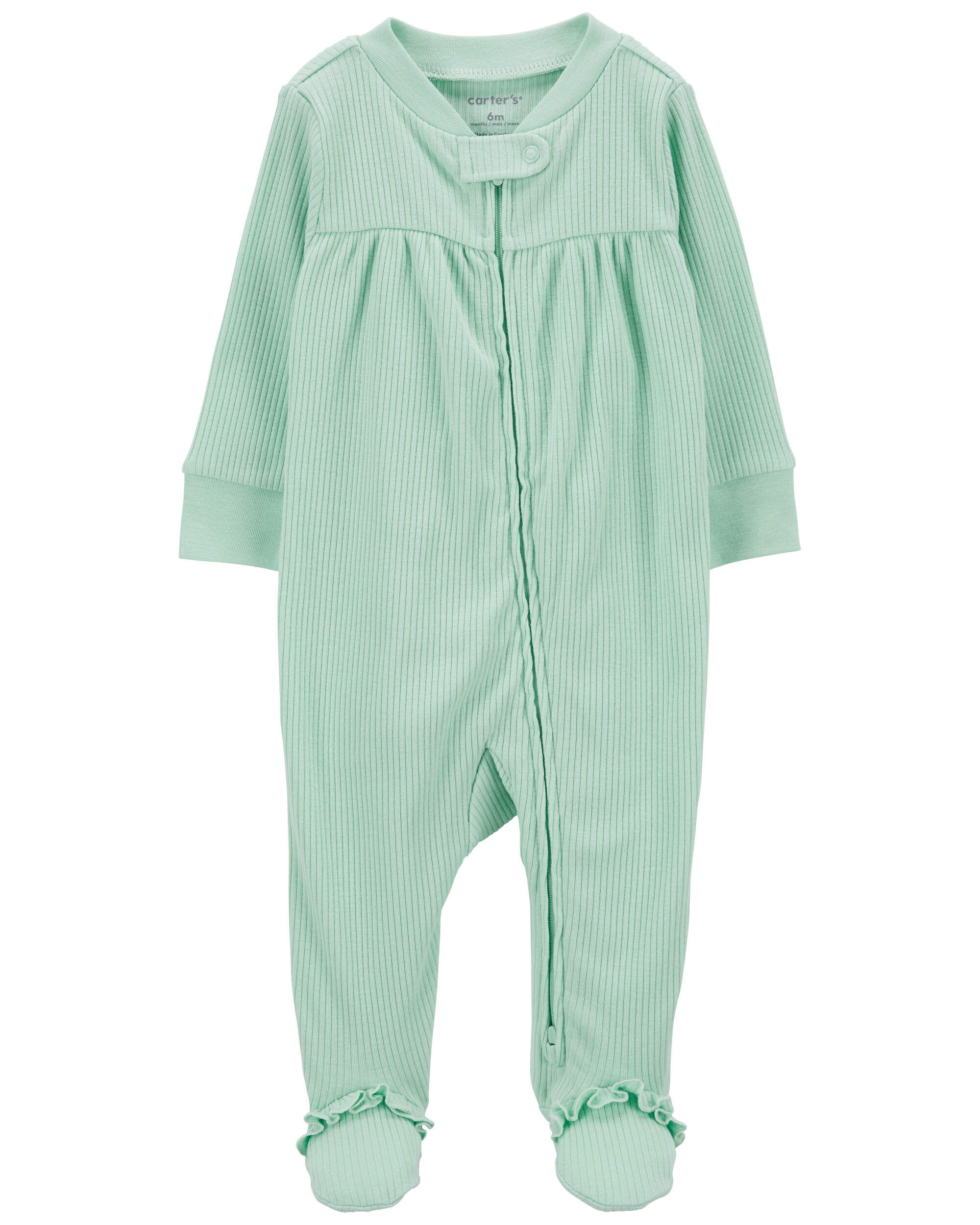 Baby Textured 2-Way Zip Sleep & Play Pajamas