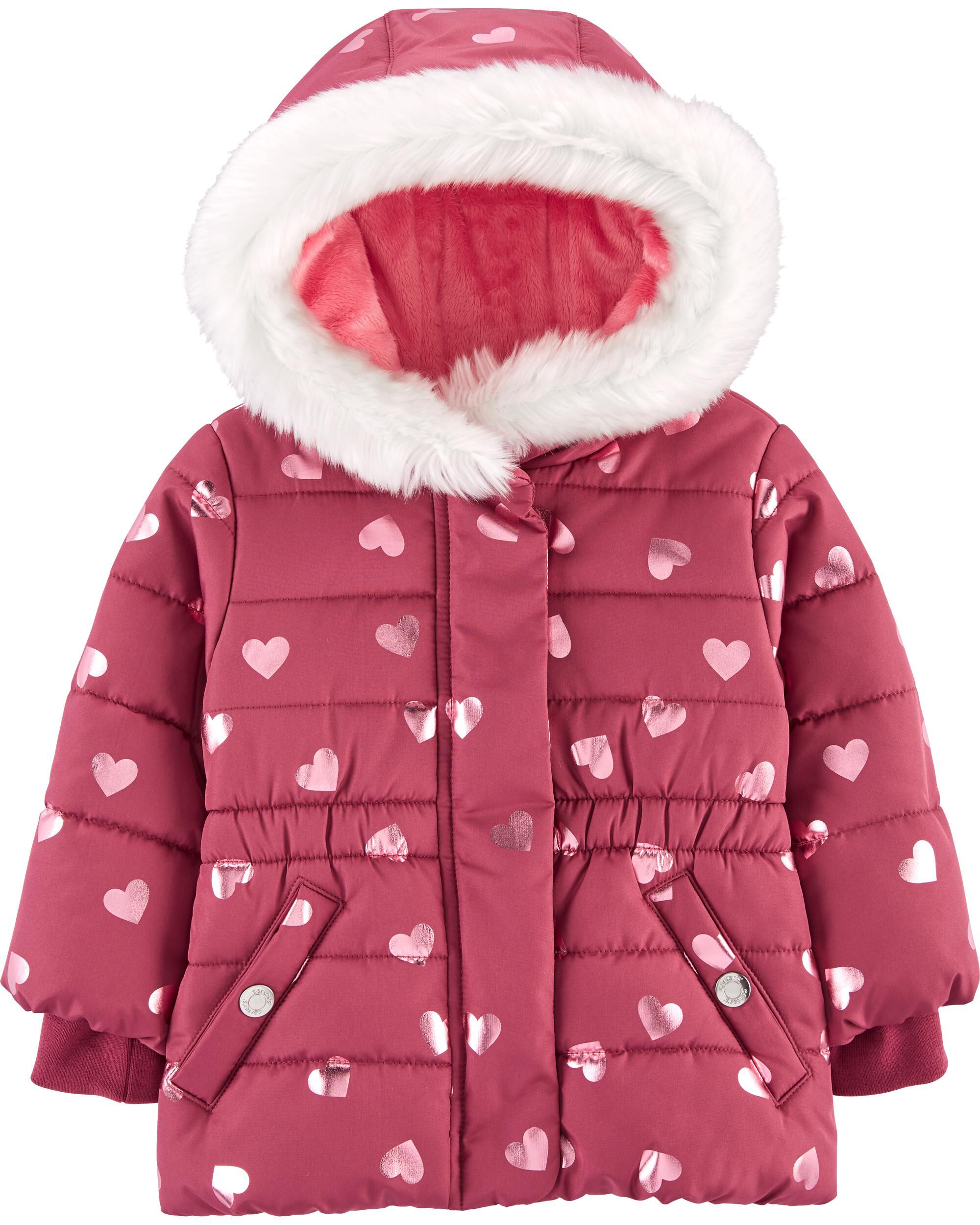 Carters Baby Girls Fleece Lined Puffer Jacket Coat