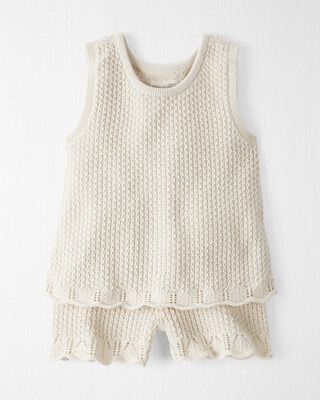 Product image 1 of Toddler 2-Piece Organic Cotton Sweater Knit Set