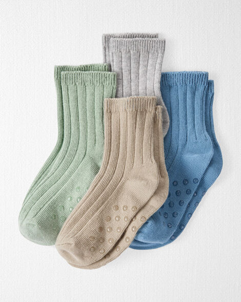  Product image 1 of Toddler 4-Pack No-Slip Socks Made with Organic Cotton