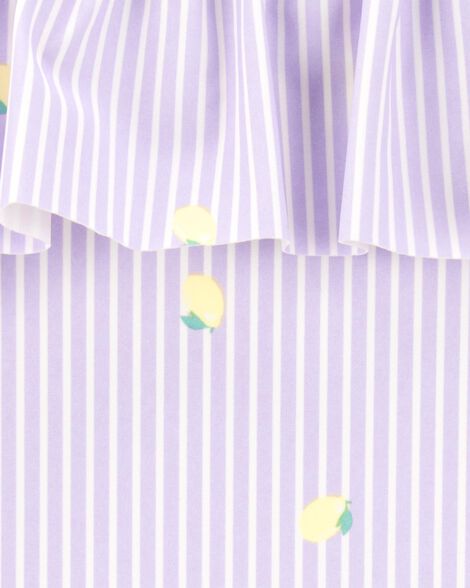  Product image 3 of Toddler 1-Piece Striped Lemon Swimsuit - Purple