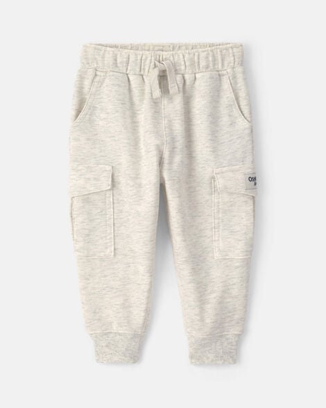 Baby Boy French Terry Cargo Knit Joggers - Grey