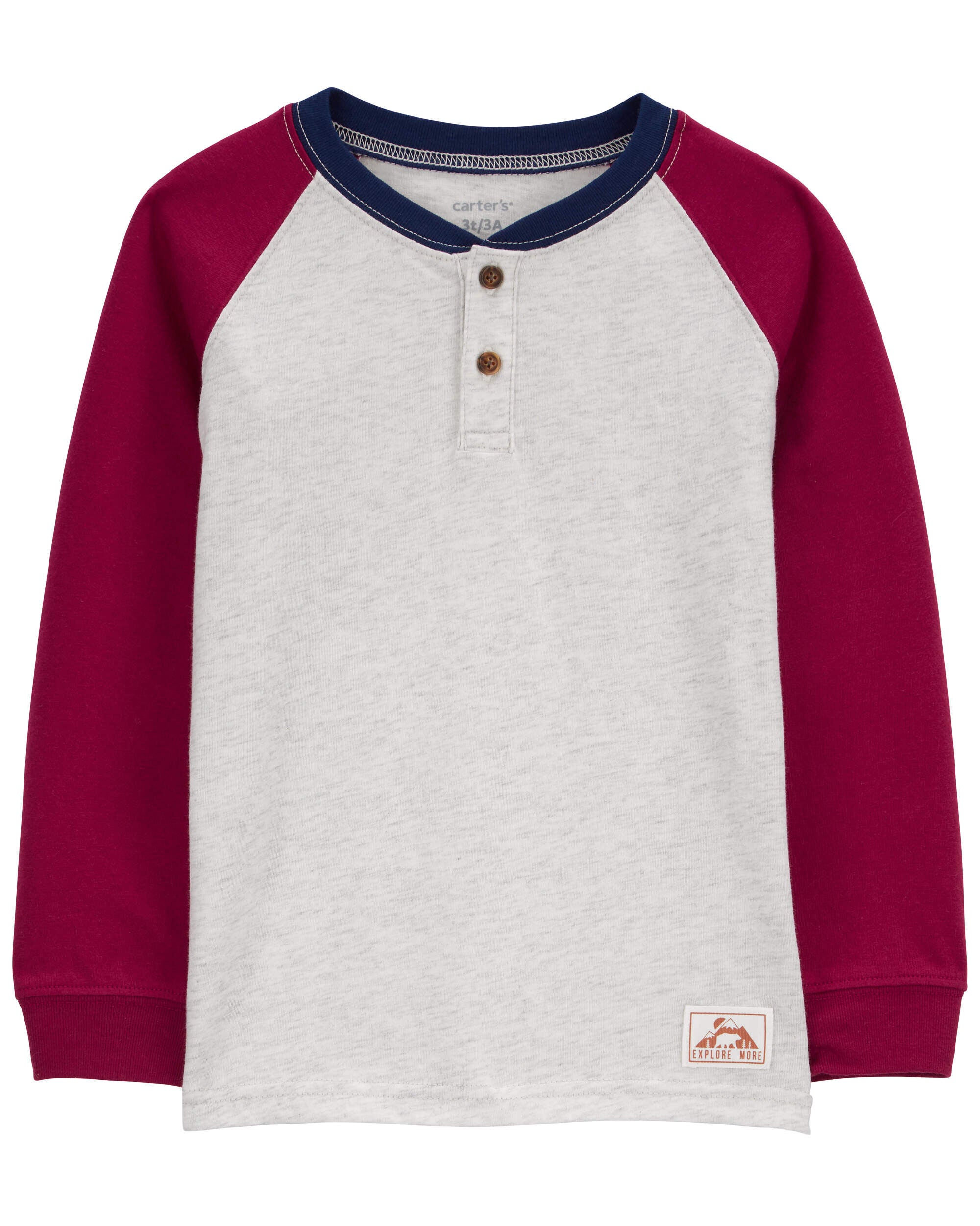 Toddler Raglan Sleeve Henley Tee Carter s Carter s