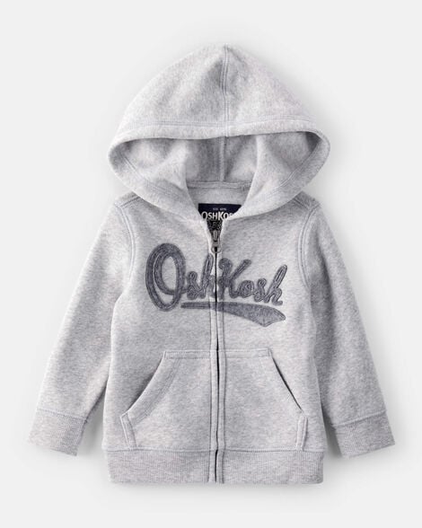 Baby Boy DayDream Fleece Hooded Zip-Up Jacket - Grey