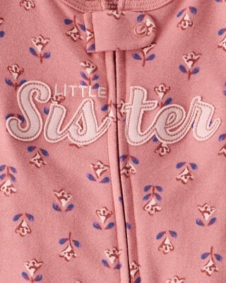 Product image 2 of Baby Little Sister 2-Way Zip Cotton Sleep & Play Pajamas